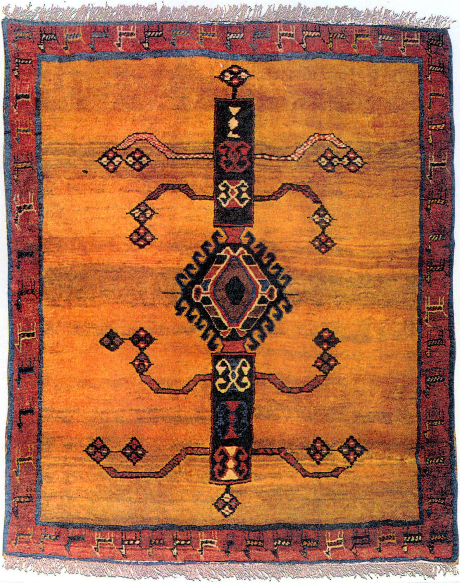 19世纪图案类似蜘蛛的波斯地毯样式